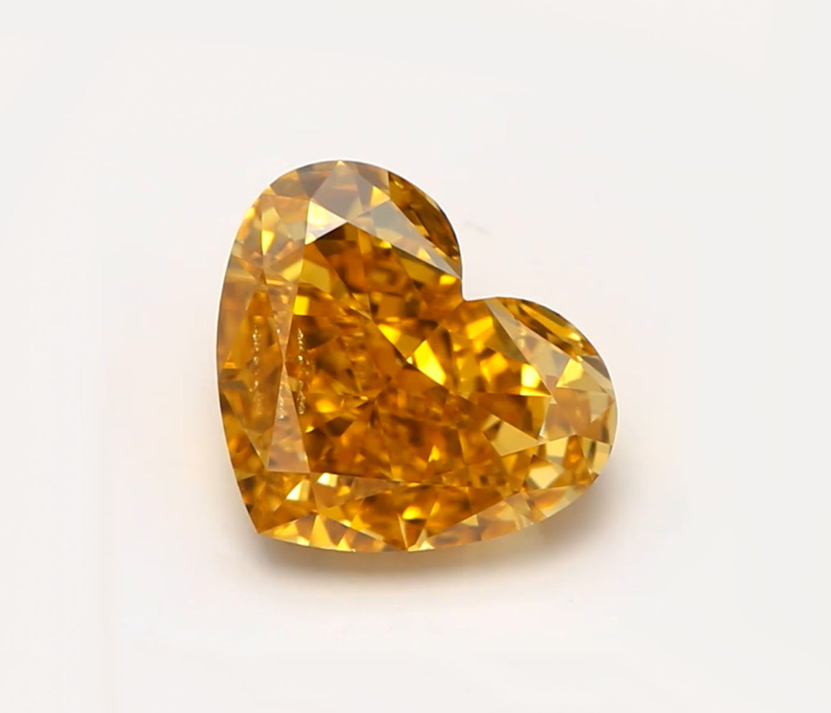 1.03 carat Heart diamond  Yellow SI1 Excellent