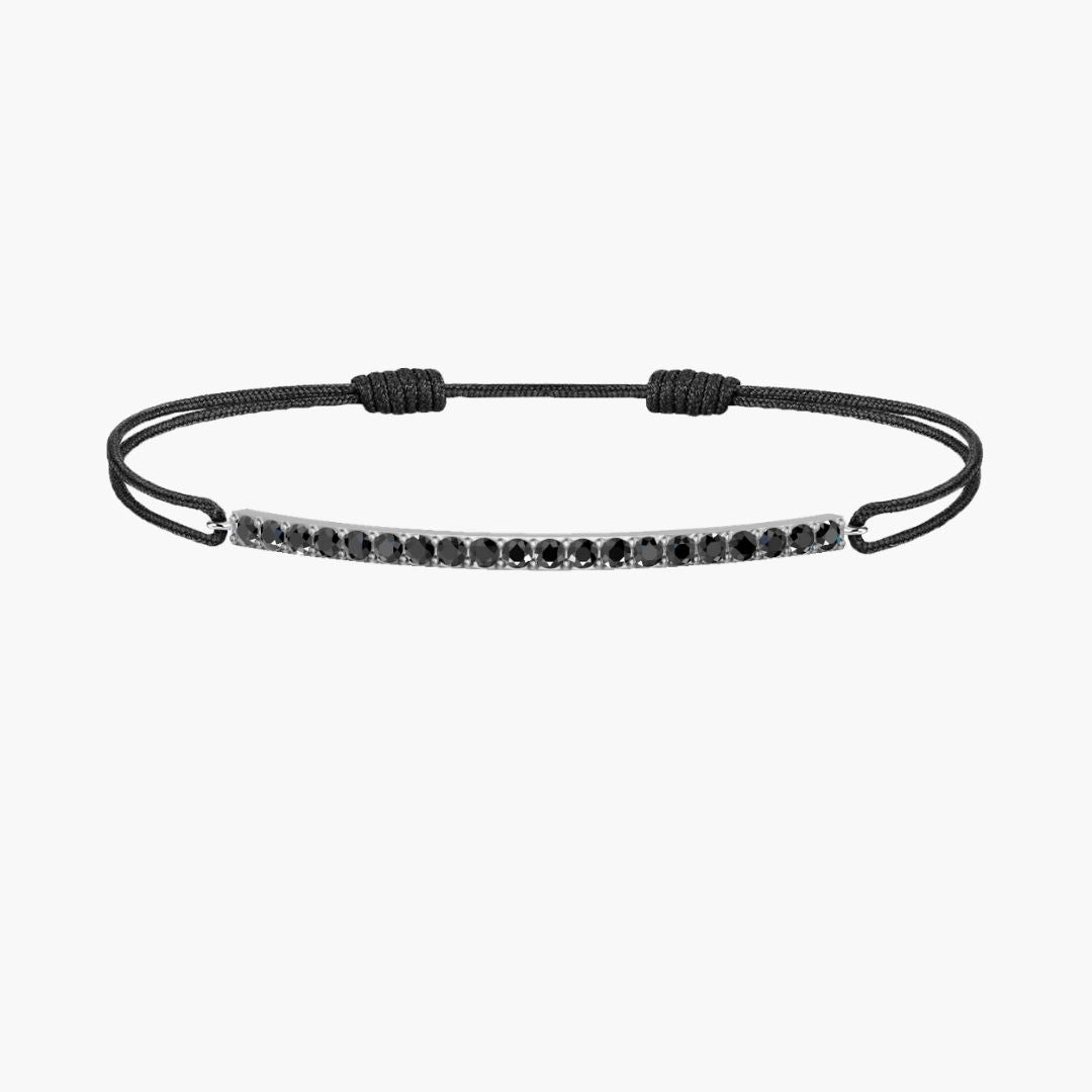 Black Diamond Bar Cord Bracelet