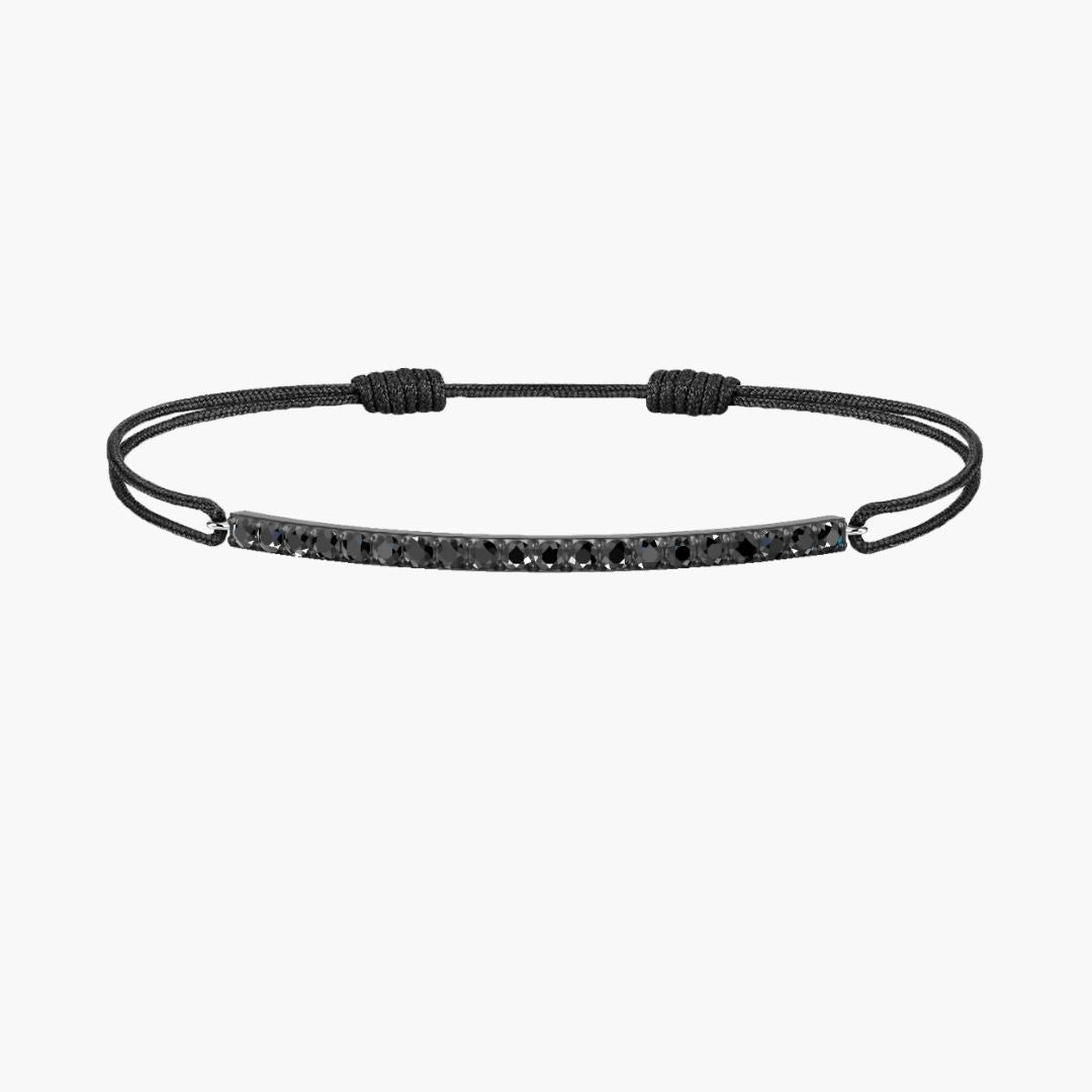 Black Diamond Bar Cord Bracelet