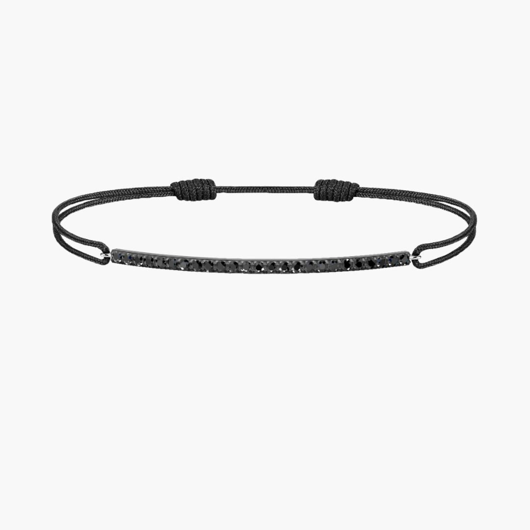 Black Diamond Bar Cord Bracelet