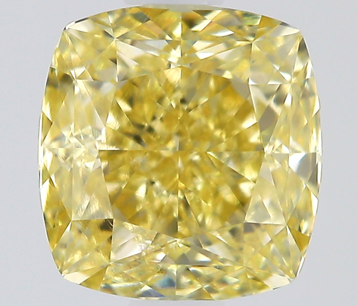 0.91 carat Cushion diamond  Yellow VVS1 Excellent