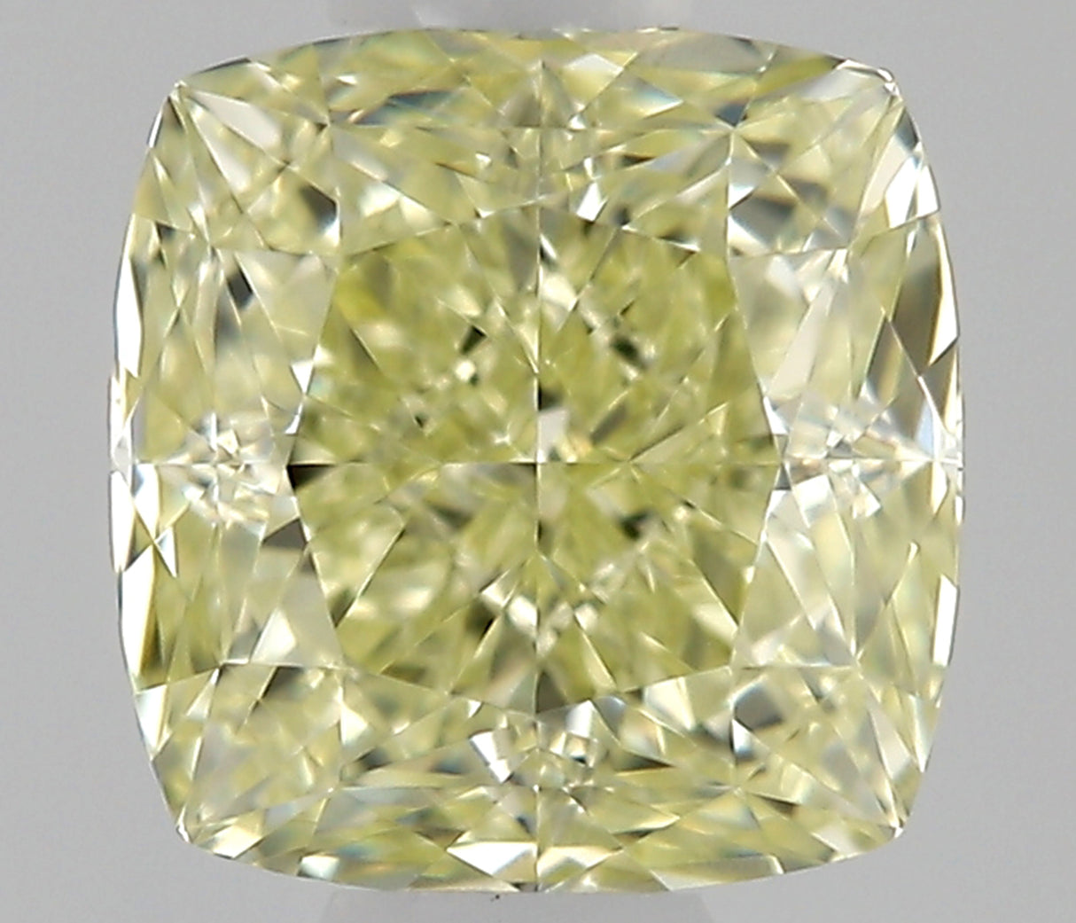 0.50 carat Cushion diamond  Yellow VVS1 Excellent