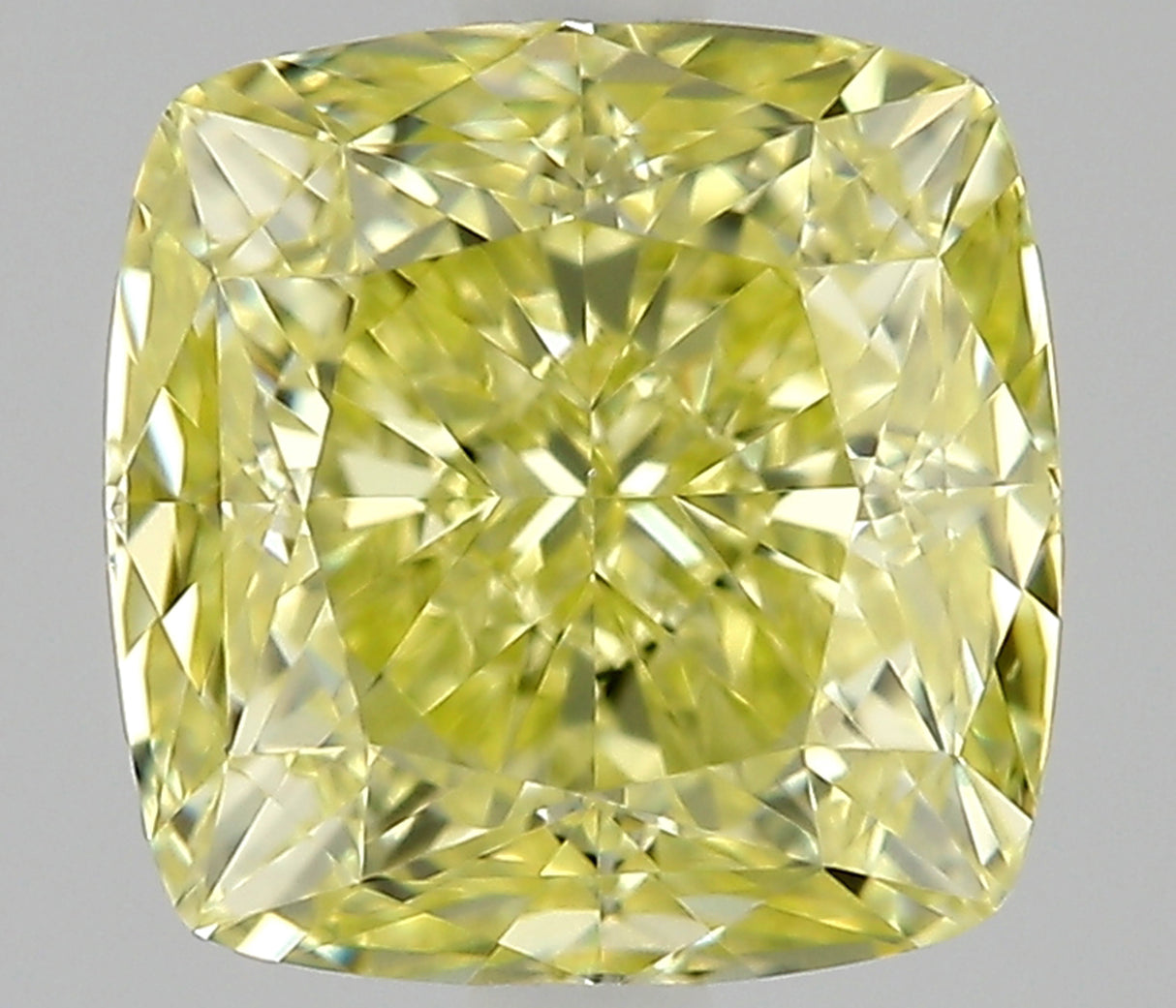 0.90 carat Cushion diamond  Yellow VS1 Excellent