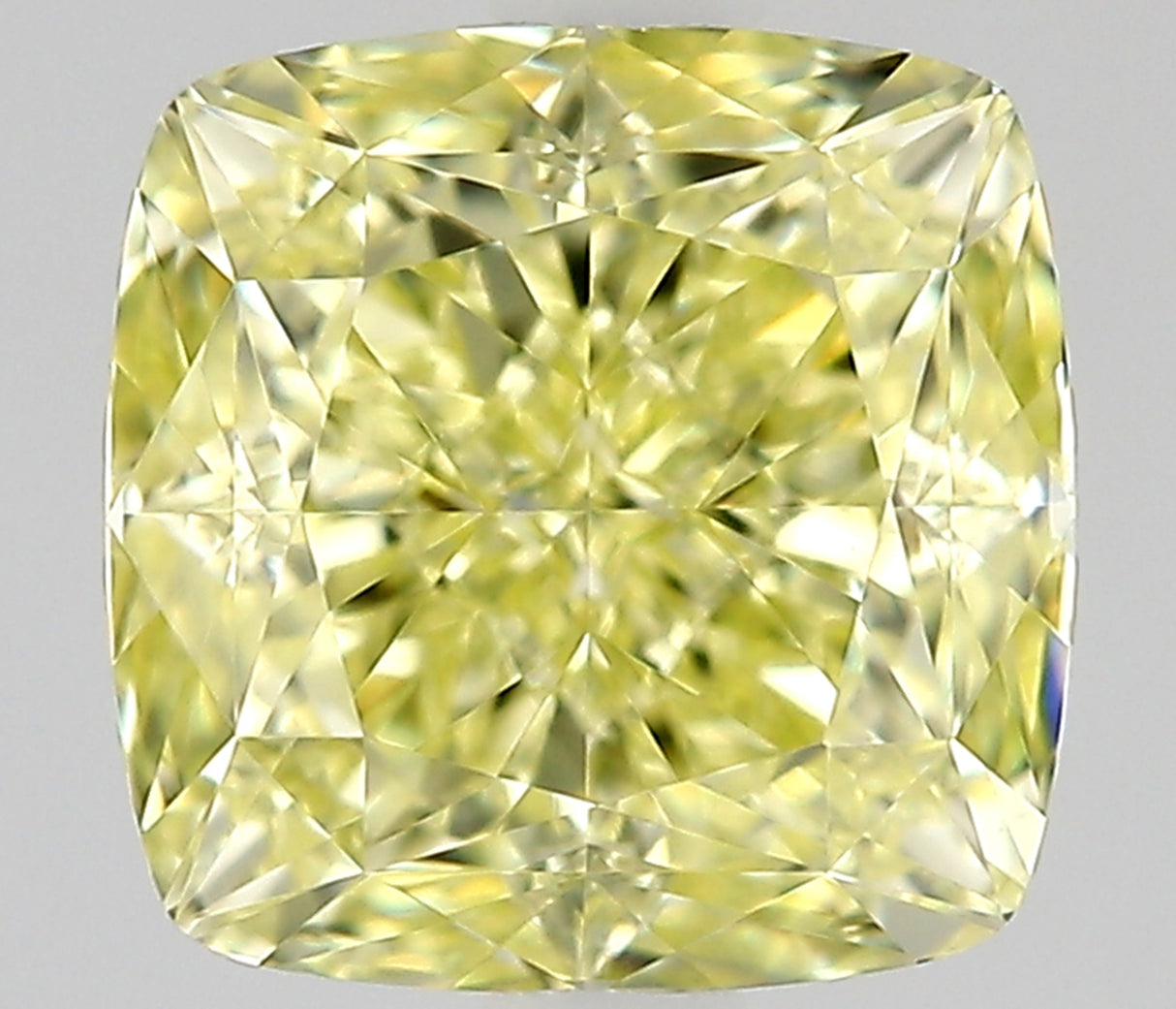 0.73 carat Cushion diamond  Yellow VVS2 Excellent