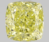 0.54 carat Cushion diamond  Yellow VVS2 Excellent