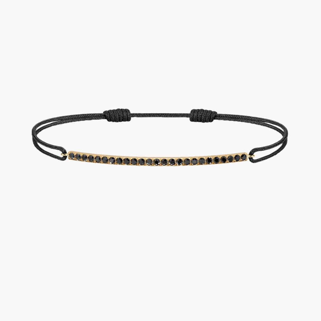 Black Diamond Bar Cord Bracelet