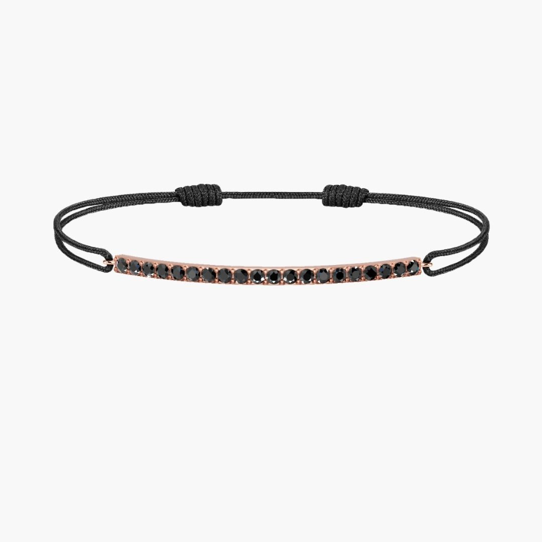 Black Diamond Bar Cord Bracelet