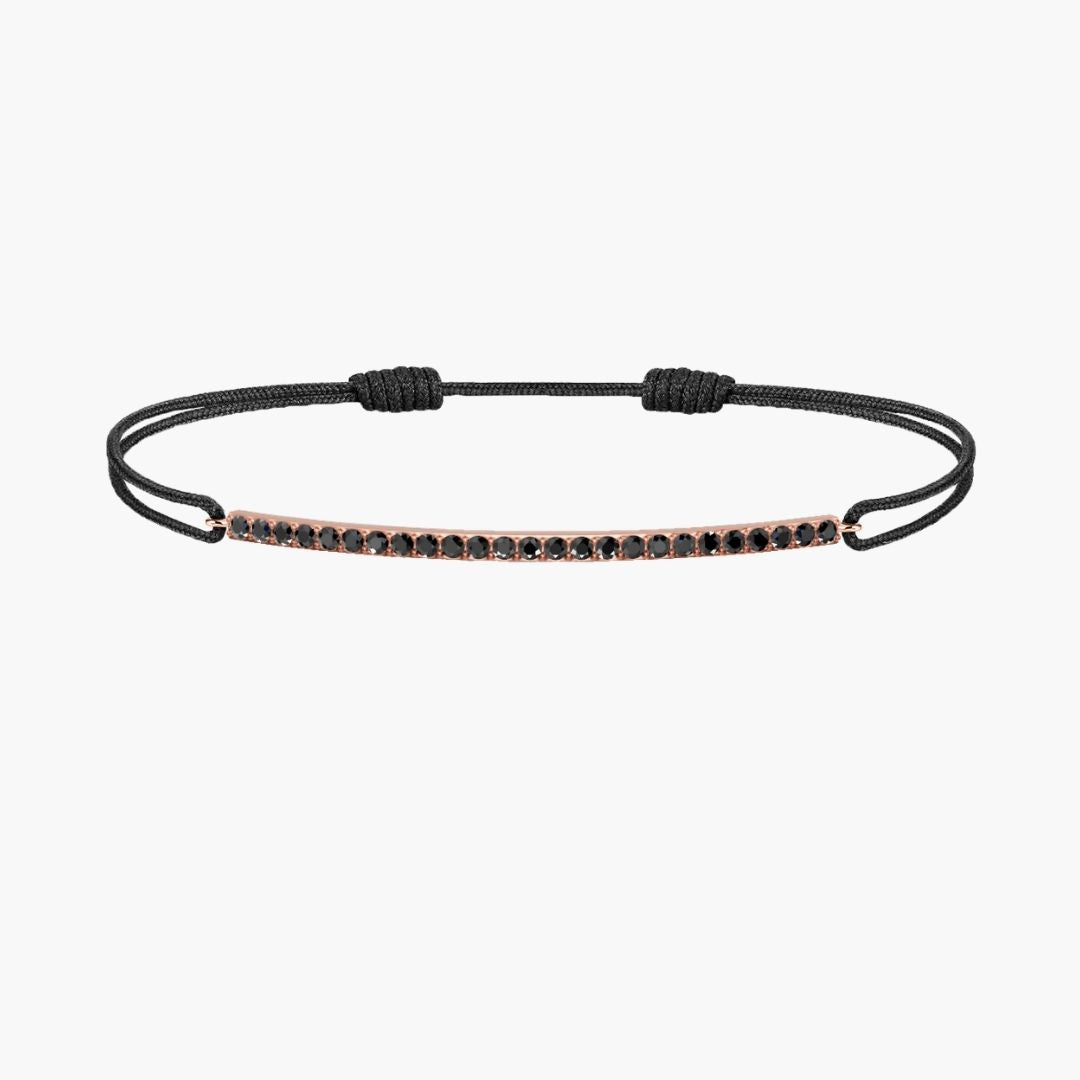 Black Diamond Bar Cord Bracelet