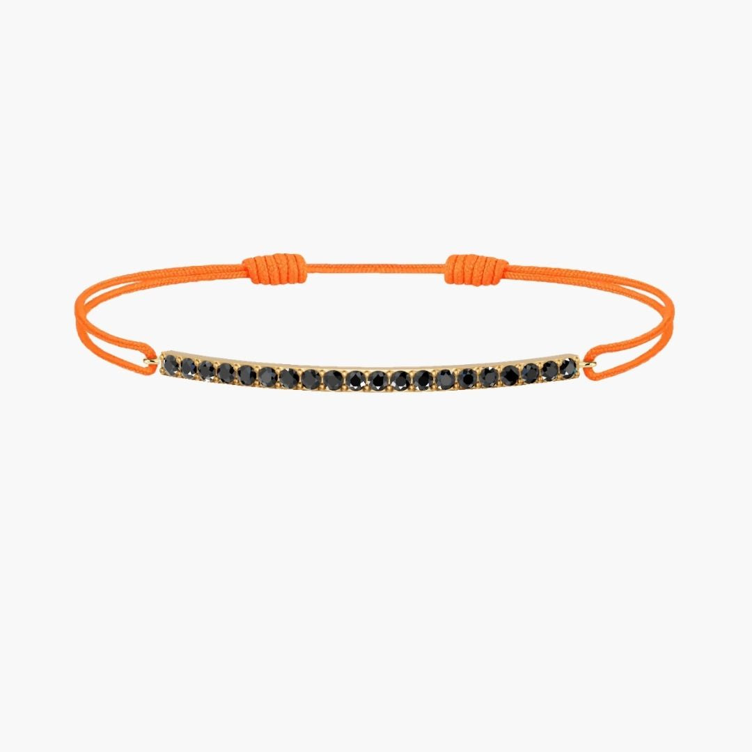 Black Diamond Bar Cord Bracelet