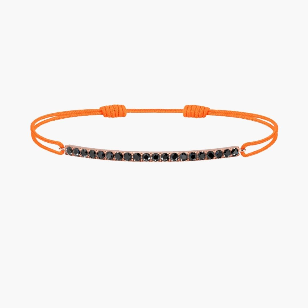 Black Diamond Bar Cord Bracelet