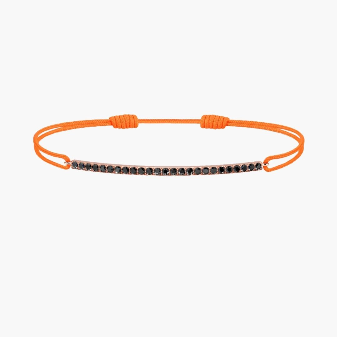 Black Diamond Bar Cord Bracelet
