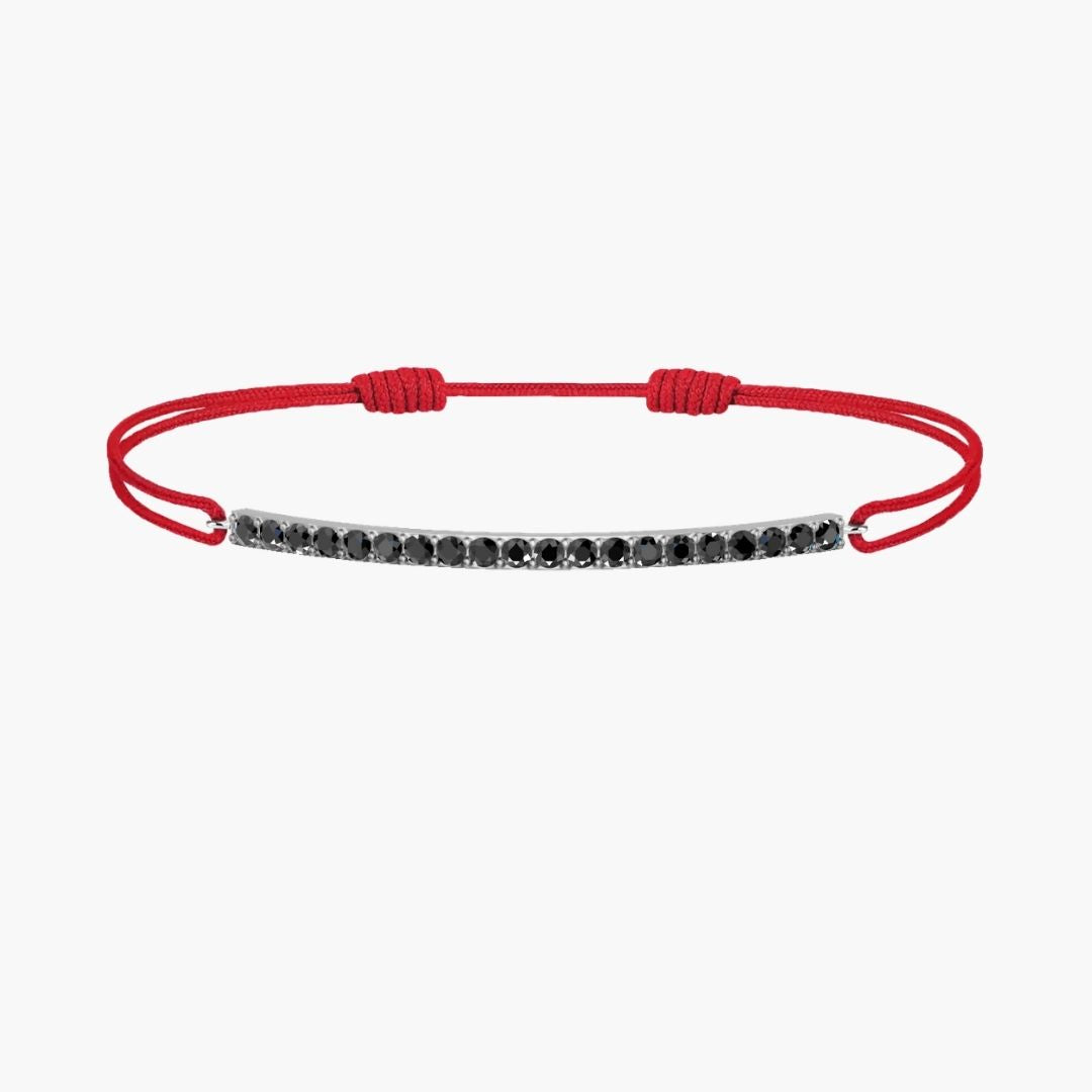 Black Diamond Bar Cord Bracelet