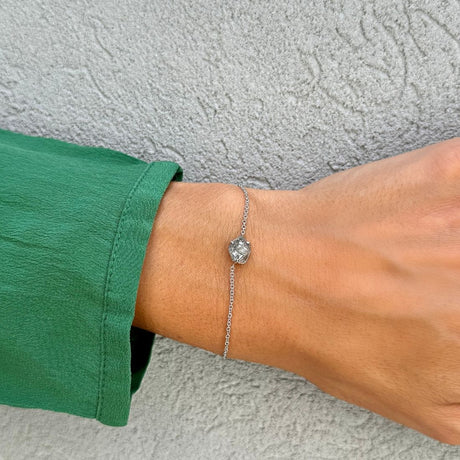 Natural Rough Diamond 1.80 carat - White gold Bracelet