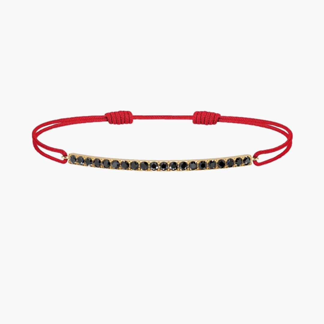 Black Diamond Bar Cord Bracelet