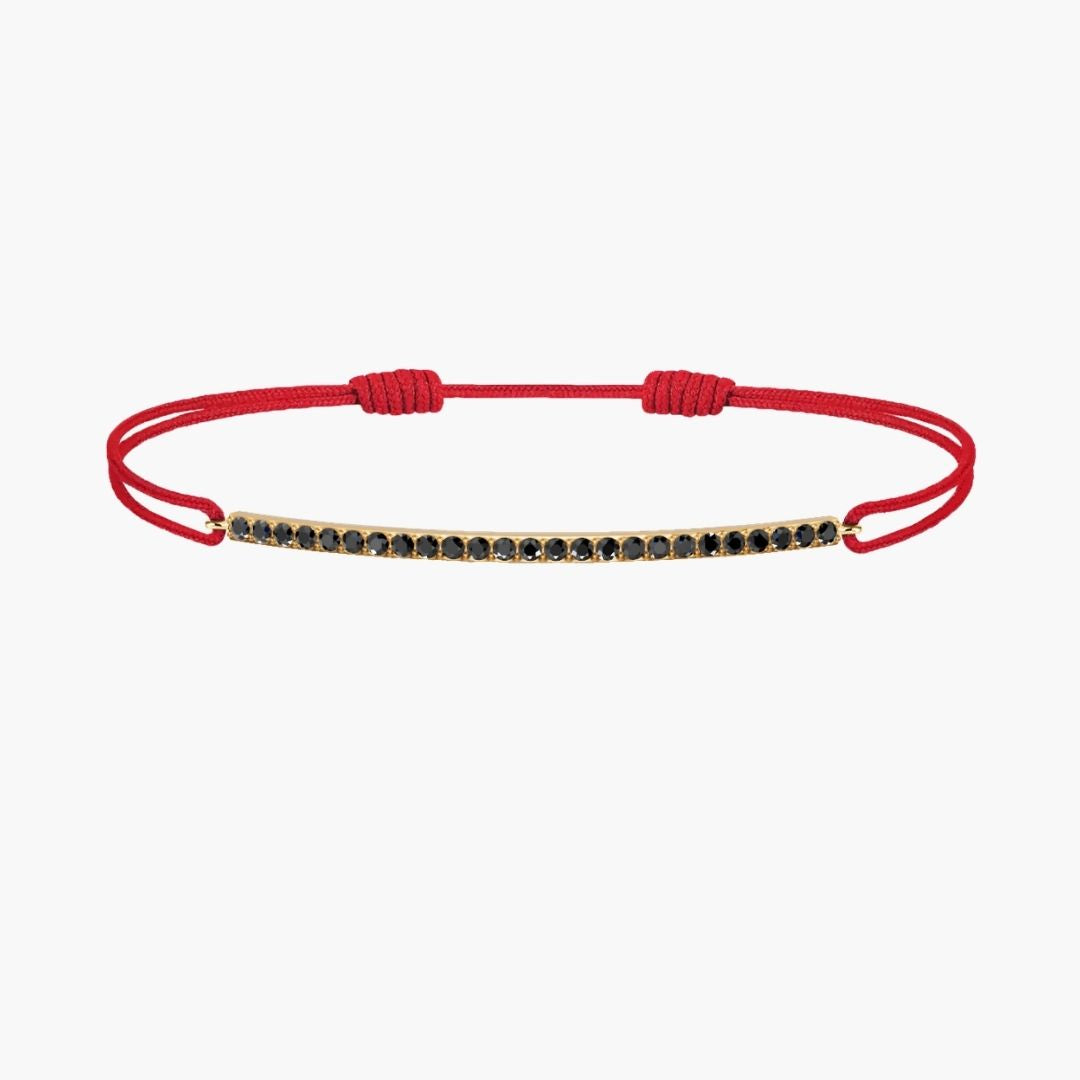 Black Diamond Bar Cord Bracelet