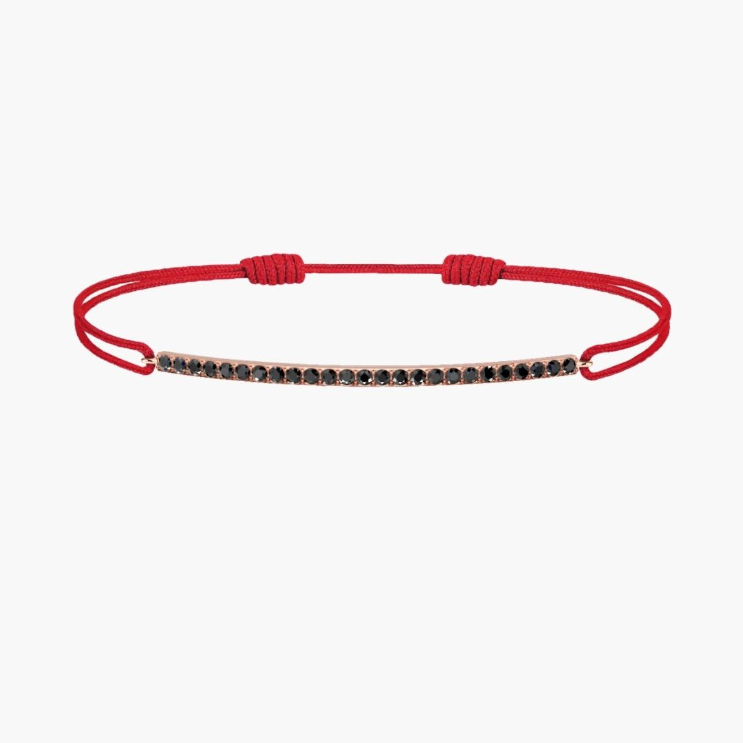 Black Diamond Bar Cord Bracelet
