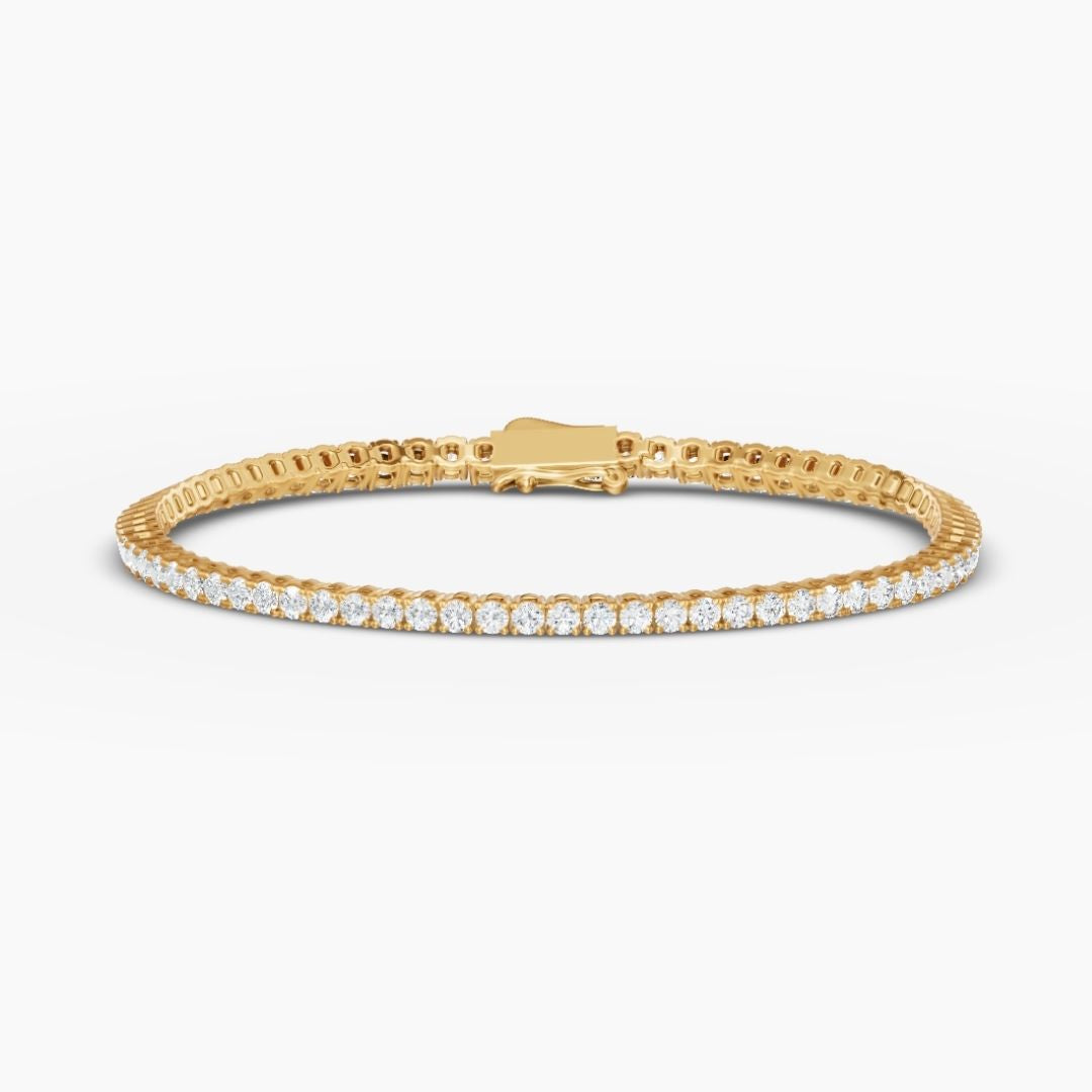Round-Cut Diamond Tennis Bracelet