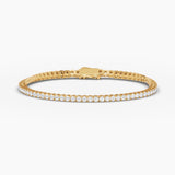 Round-Cut Diamond Tennis Bracelet