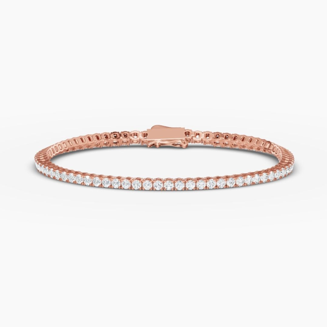 Round-Cut Diamond Tennis Bracelet