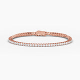 Round-Cut Diamond Tennis Bracelet