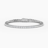 Round-Cut Diamond Tennis Bracelet
