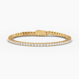 Round-Cut Diamond Tennis Bracelet