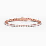 Round-Cut Diamond Tennis Bracelet