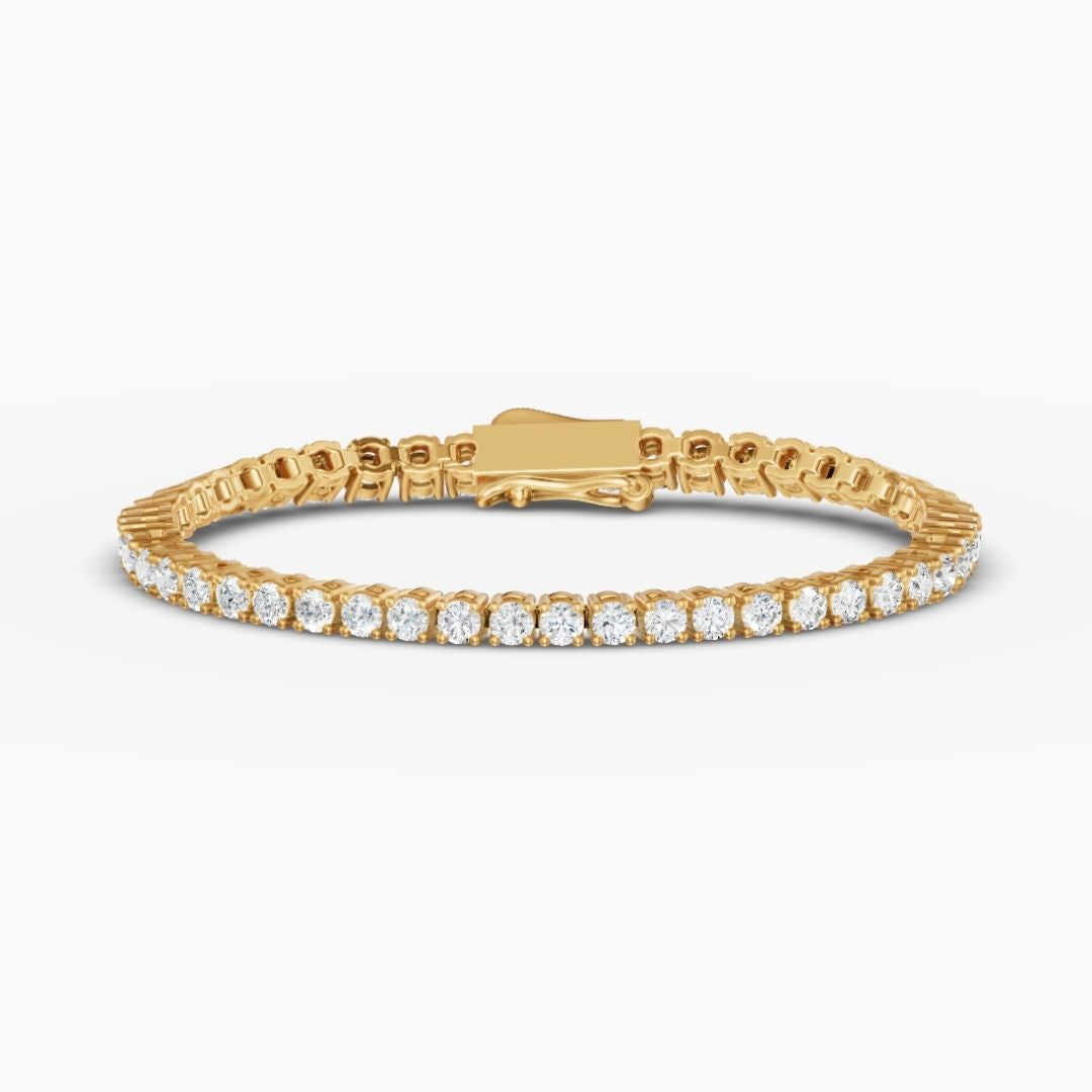 Round-Cut Diamond Tennis Bracelet