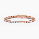 Round-Cut Diamond Tennis Bracelet