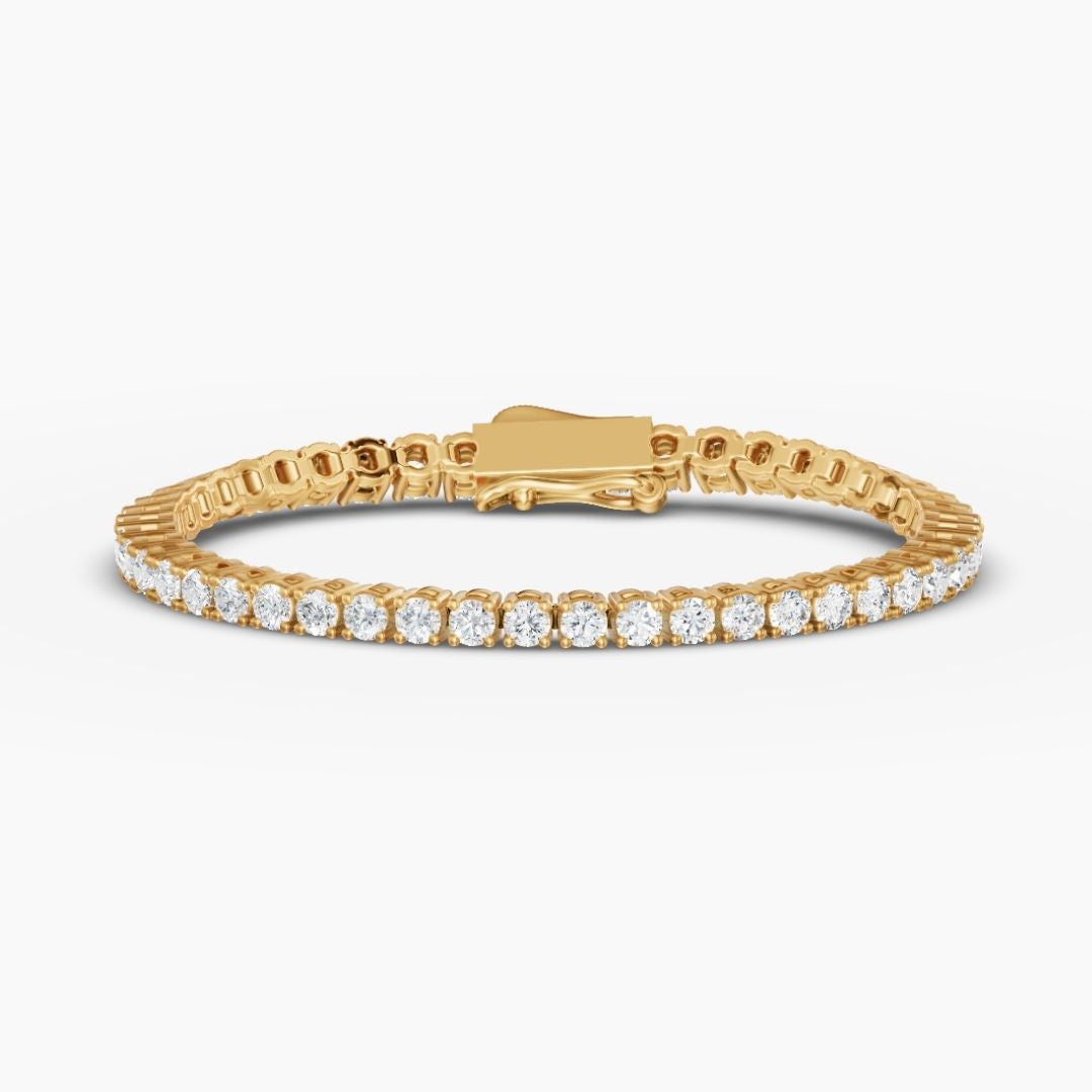 Round-Cut Diamond Tennis Bracelet