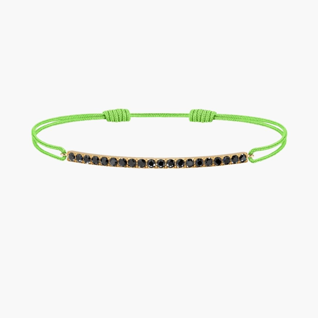 Black Diamond Bar Cord Bracelet