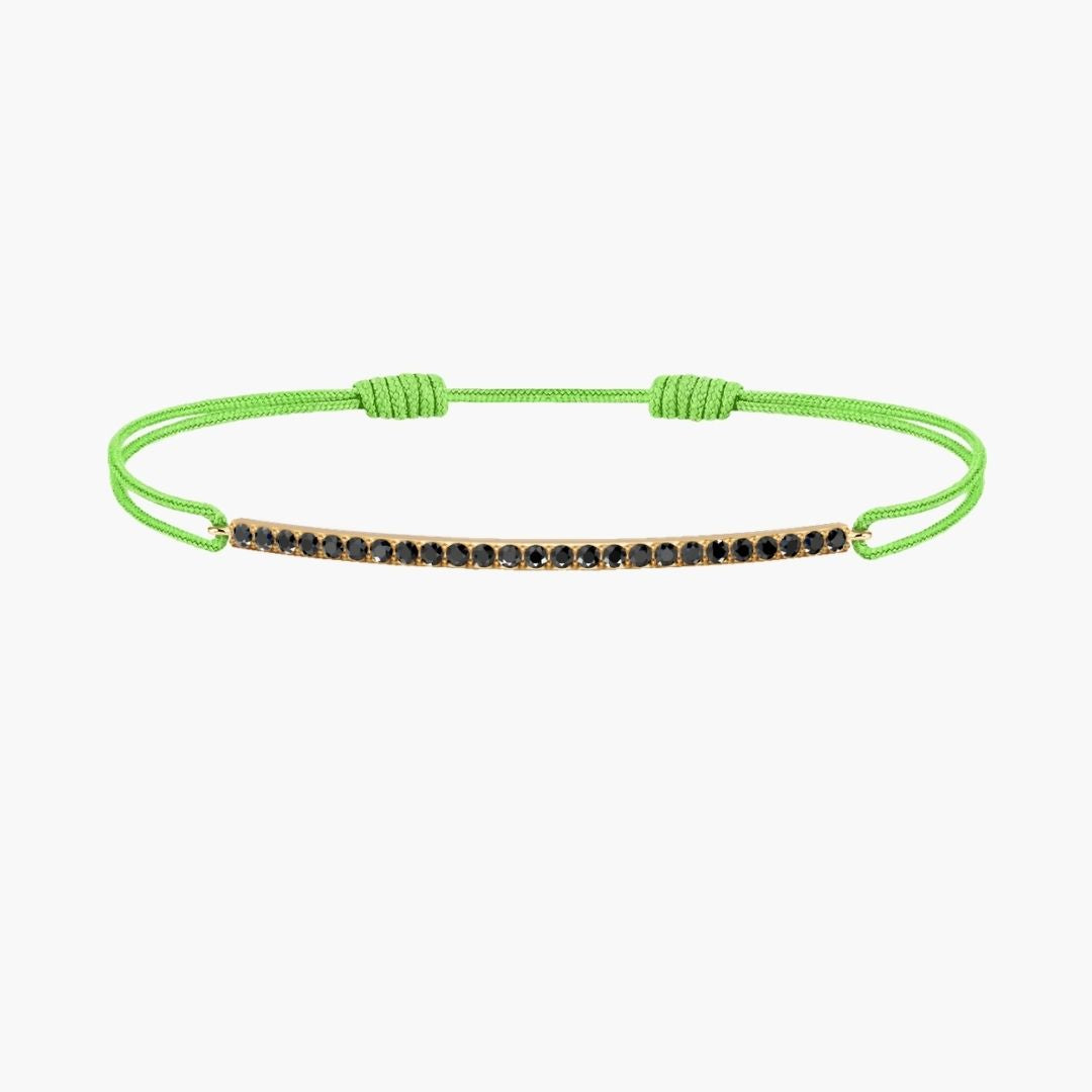 Black Diamond Bar Cord Bracelet
