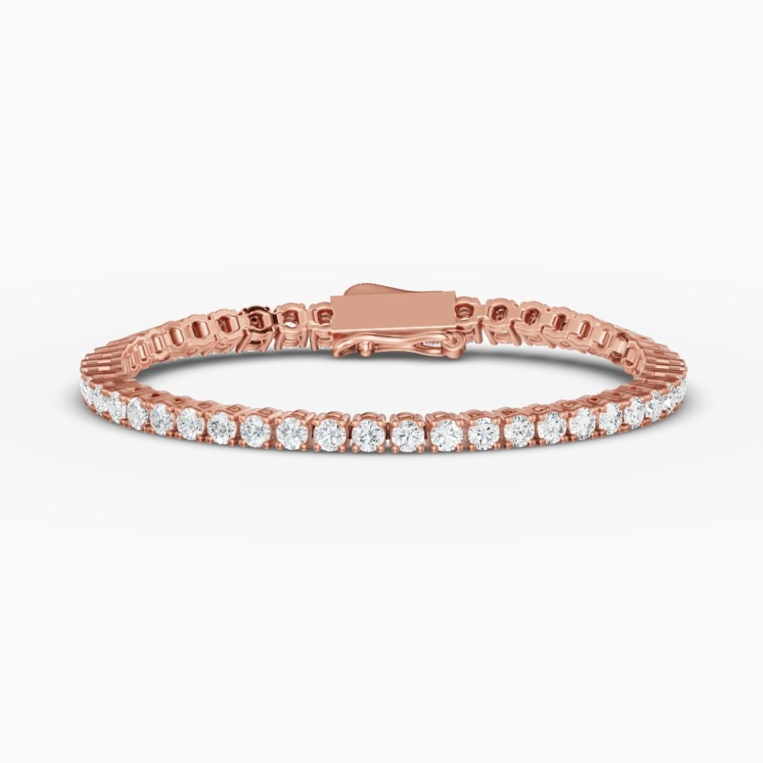 Round-Cut Diamond Tennis Bracelet