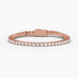 Round-Cut Diamond Tennis Bracelet