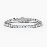 Round-Cut Diamond Tennis Bracelet