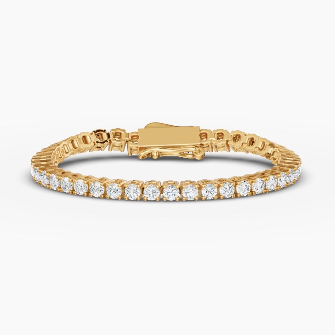 Round-Cut Diamond Tennis Bracelet