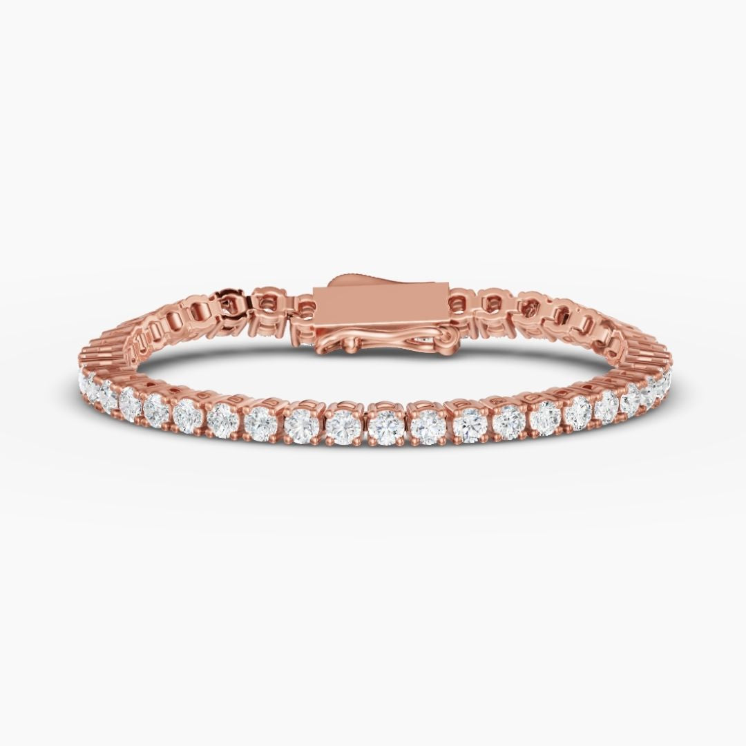 Round-Cut Diamond Tennis Bracelet