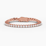 Round-Cut Diamond Tennis Bracelet