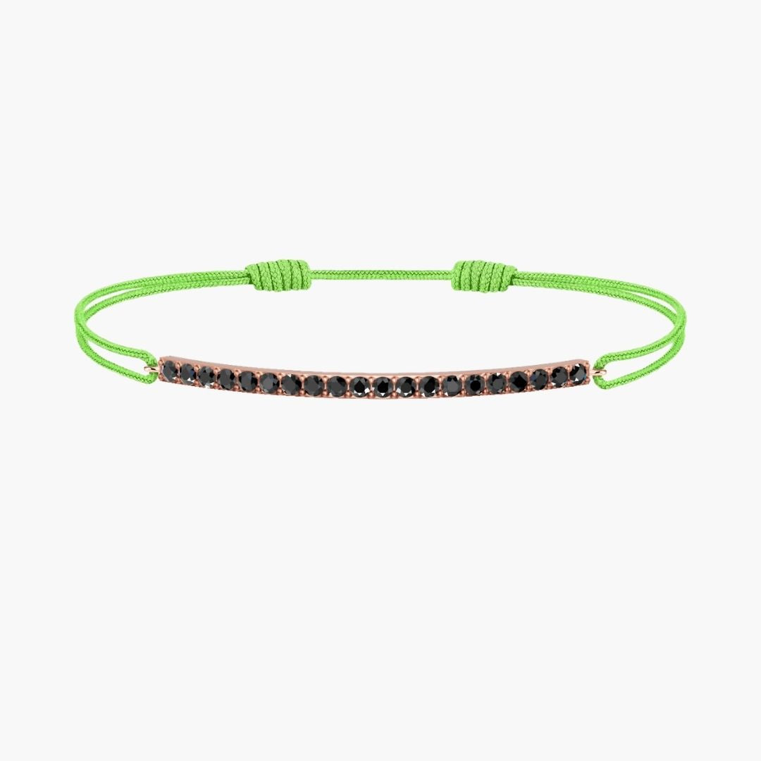 Black Diamond Bar Cord Bracelet