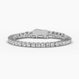 Round-Cut Diamond Tennis Bracelet
