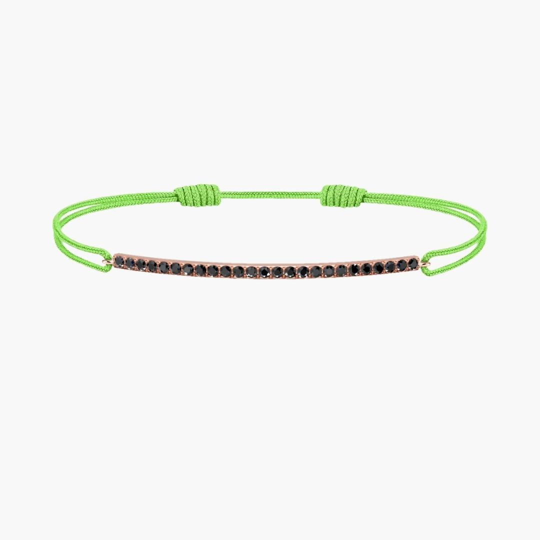 Black Diamond Bar Cord Bracelet