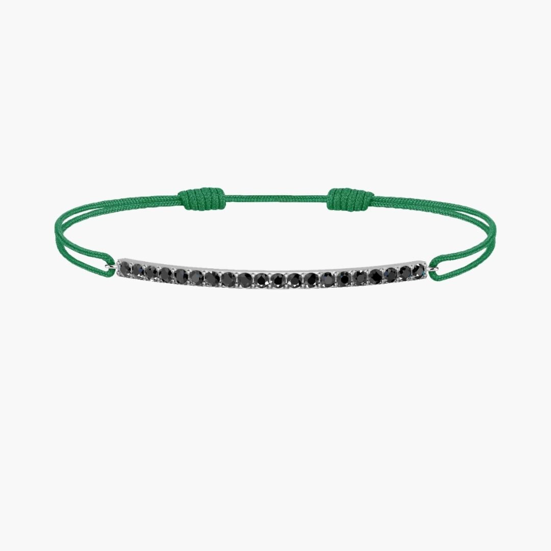 Black Diamond Bar Cord Bracelet
