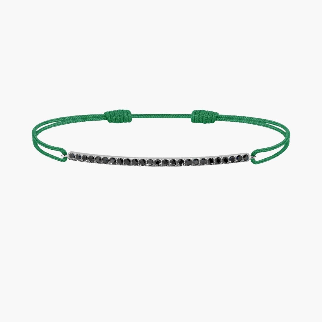 Black Diamond Bar Cord Bracelet