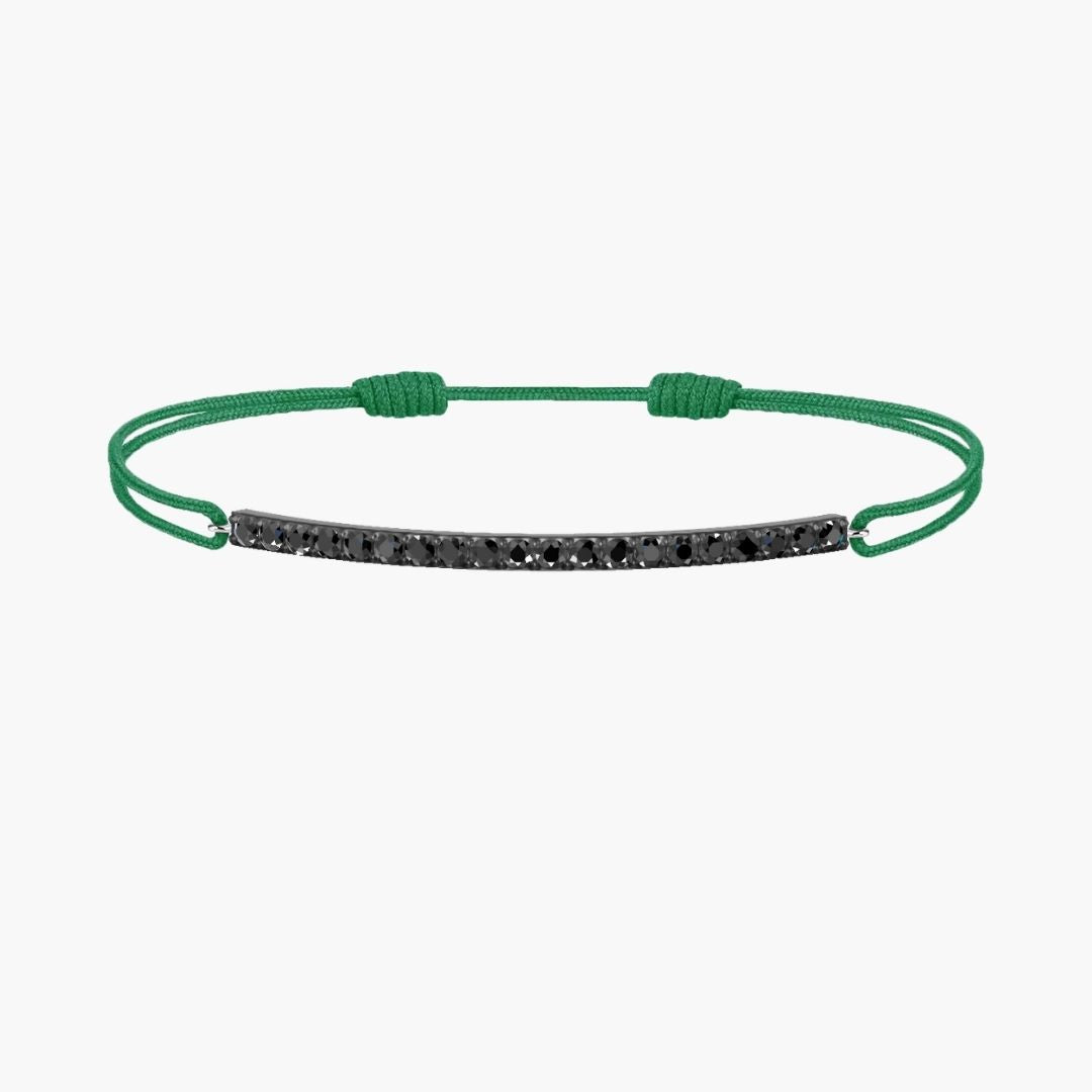 Black Diamond Bar Cord Bracelet