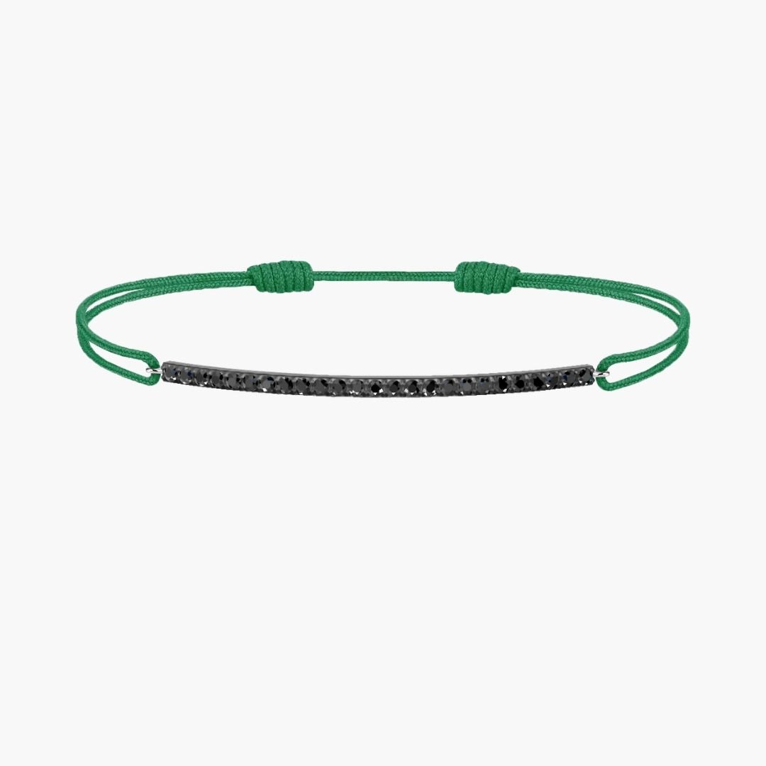 Black Diamond Bar Cord Bracelet