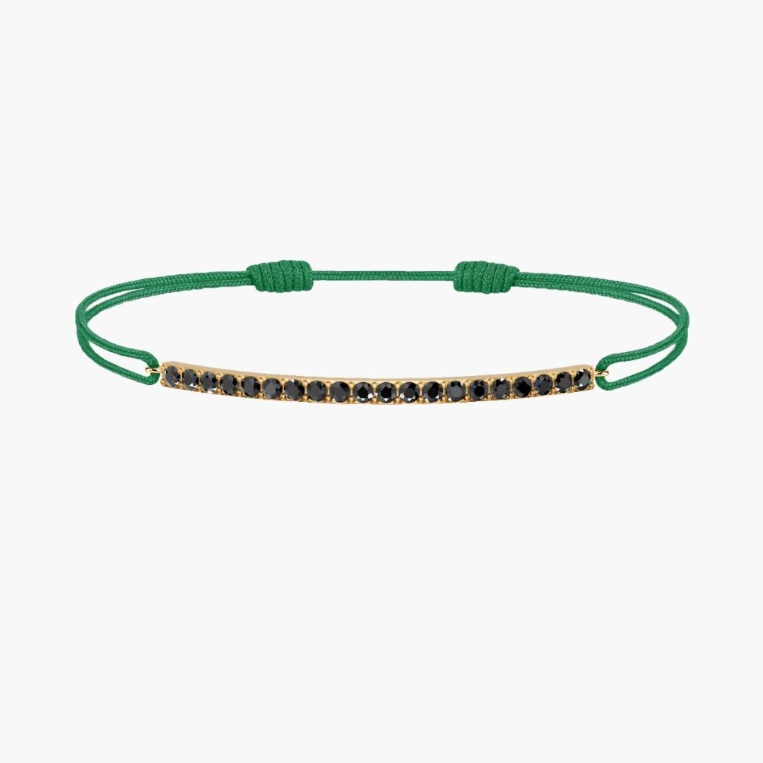 Black Diamond Bar Cord Bracelet