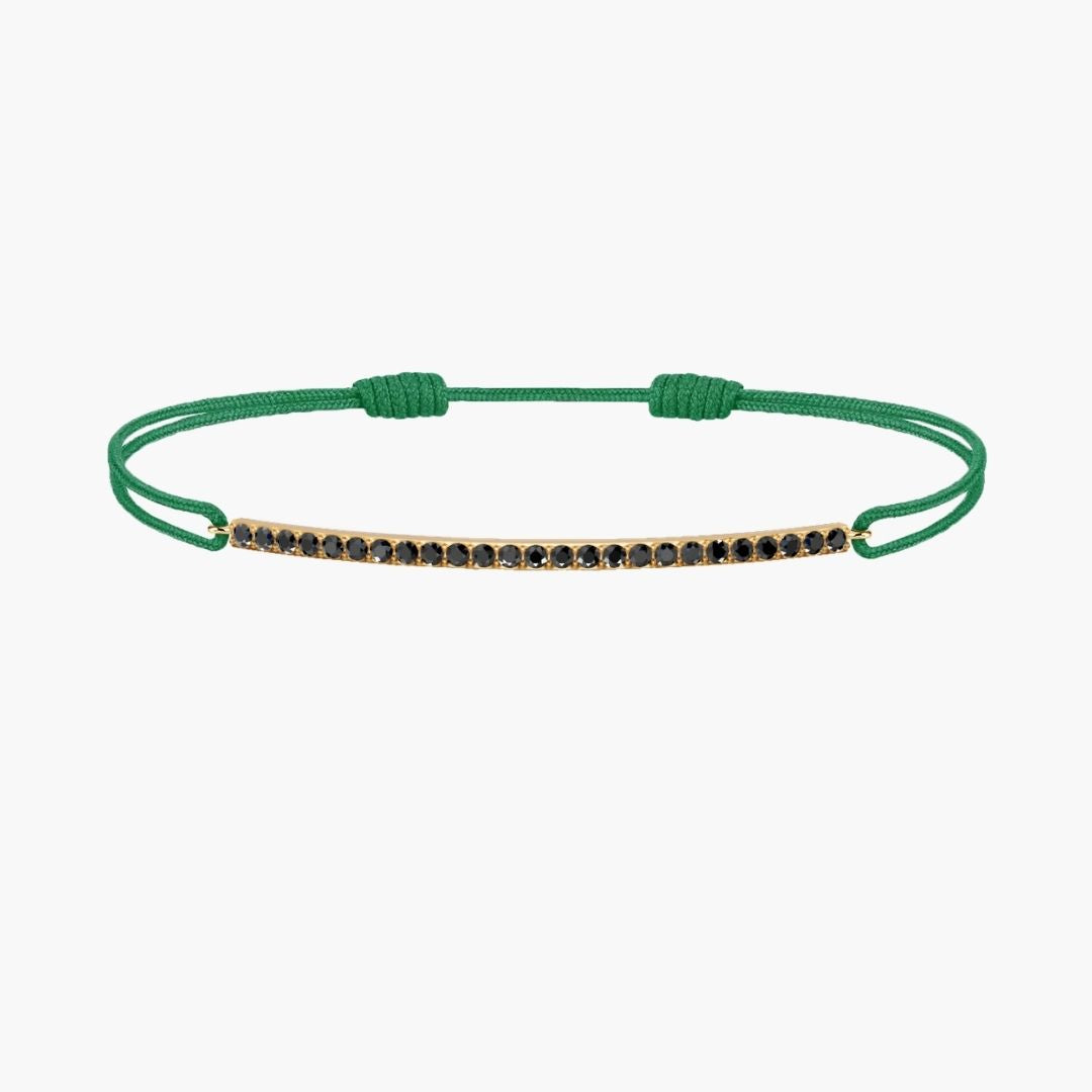 Black Diamond Bar Cord Bracelet