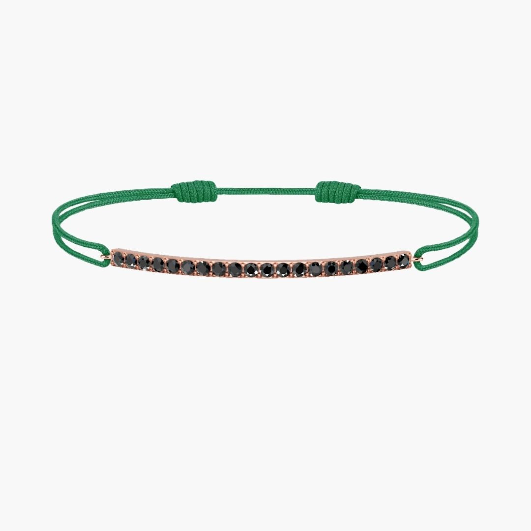 Black Diamond Bar Cord Bracelet