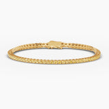 Round Cut Yellow Diamond Tennis Bracelet