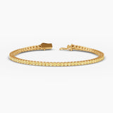 Round Cut Yellow Diamond Tennis Bracelet
